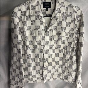 Wesc‎ Black and White Graphic Jean Jacket